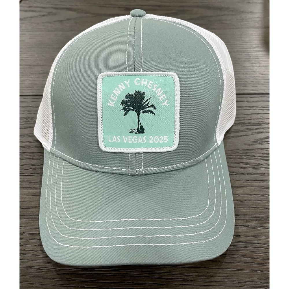Kenny Chesney Seafoam Green White Las Vegas Sphere 2025 Trucker Cap Hat NWOT